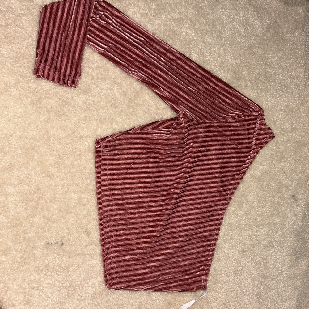 Off the shoulder, one side long sleeve pink going out top! Super cute